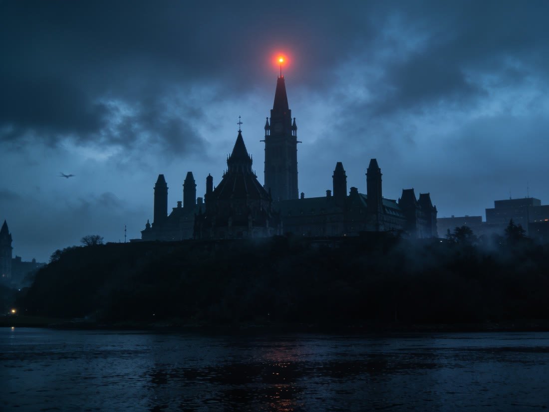 The Ottawa skyline at dusk